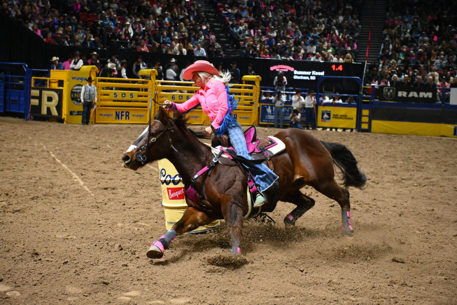 Summer Kosel and Apollo Win NFR 2023 Barrel Racing Round 5