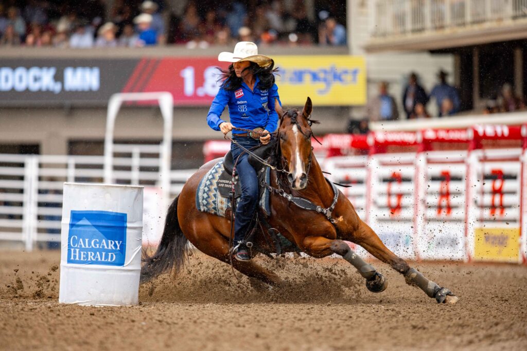 Heidi Gunderson turns a barrel